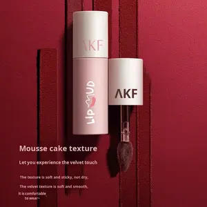 AKF Lip Mud Lip Glaze, rouge à lèvres éclaircissant, améliorant le teint, rouge à lèvres pour étudiantes, automne-hiver, marque de niche, brillant à lèvres, baume à lèvres, naturel - Product Image 2