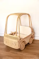 Meilleur Choix : Poussette en Rotin Faite à la Main, Chariot de Courses en Rotin, Poussette en Rotin en Forme de Voiture pour Chambre d'Enfant, Jouets pour Enfants