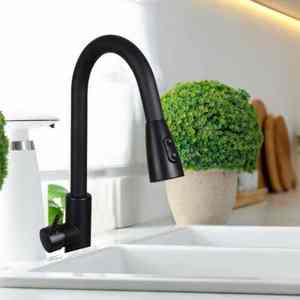 Grifos de Cocina Económicos de Acero Inoxidable 201 Grifo de Agua Moderno con Rociador Extraíble Mezclador para Fregadero de Cocina - Product Image 4