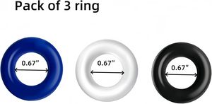 ชุดวงแหวนอวัยวะเพศ<span class=keywords><strong>ชาย</strong></span>3ชิ้นแข็งแรง3ชิ้นสำหรับผู้ชายการแข็งตัวของอวัยวะเพศ<span class=keywords><strong>ชาย</strong></span>ยืดได้นานขึ้น - Product Image 4