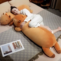 Coussin de corps en peluche Capybara, 3 tailles, doux et moelleux, Hydrochoerus, coussin de soutien en forme d'animal sauvage, oreiller de sommeil Capybara