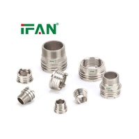 IFAN Fourniture en gros Raccords en plastique PPR 1/2 3/4 pouce, Inserts filetés mâles et femelles en acier inoxydable pour accessoires de plomberie