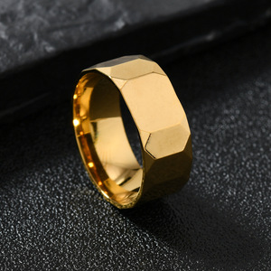 Cincin jari baja tahan karat minimalis pria hadiah perhiasan tahan keringat belah ketupat cincin jari - Product Image 2
