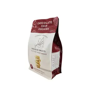 Wholesale Customized Food Safe Cookie Biscuit Snack Food Packaging Bag With Resealable Zipper