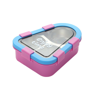 Bencircle B278 Triangle Stainless Steel Lunch <b>Box</b> with Compartments, Easy to Carry & Microwave Safe - Product Image 2