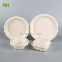 32oz 950ml bol jetable sans PFAS compostable biodégradable canne à sucre bagasse pâte moule bol peut être personnalisé