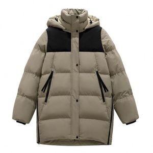 Custom Printed Winter Detachable Puffer Women Men Warm Windproof Parka Coats Zipper Closure Polyester Padding <b>Jacket</b> - Product Image 3