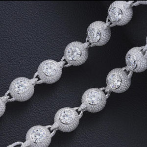 Hip Hop <b>Moissanite</b> <b>Necklace</b> for Men Luxury 925 Sterling Silver Iced Out Custom Stylish Diamond Chain Jewelry - Product Image 5