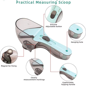 Herramientas de medición de cocina Cuchara medidora ajustable magnética Cuchara inteligente con escala Juego de cucharas medidoras de plástico - Product Image 2