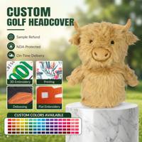Housse de tête de club de golf en fourrure shaggy, directement de l'usine, housse de tête de club de golf en fourrure pour bois et driver, style mignon