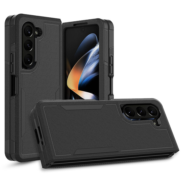 New 2 in 1 PC+TPU Protective Mobile Phone Case for Samsung Galaxy Z Fold 4 5 Simple Design Cellphone Cover