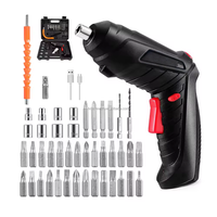 Kit combiné perceuse-visseuse à percussion sans fil multifonction 3,6 V rechargeable Li-ion, personnalisable, avec jeu de tournevis électrique pour vis à bois