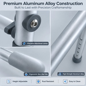 High Quality U-Shaped 304 Stainless Steel Silvery Modern Design Handrail Grab Bars for Bathroom Disabled Elderly Toilets Various - Product Image 6