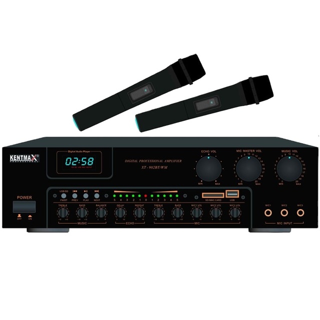 Professional Home Karaoke Amplifier 50W Subwoofer USB Communication Professional PA System 2U Digital Stereo Amplifier