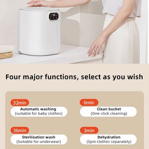 Lavadora/Secadora Portátil Automática Mini Todo en Uno de 7L para Bebés con Carcasa de Plástico y Carga Frontal - Product Image 2