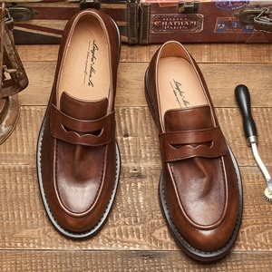 High-quality Best-selling Men's Loafers, Fashionable Men's Leather <b>Shoes</b>, Cowhide Design, Custom-made Formal Dress <b>Shoes</b>. - Product Image 3