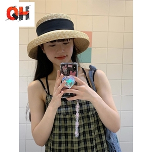 หมวกชายหาดผู้หญิง <span class=keywords><strong>JL31</strong></span> แบบปรับแต่งได้ หมวกกันแดดฤดูร้อนสไตล์วินเทจ ลายทาง ทำจากฟางข้าว สำหรับกิจกรรมกลางแจ้ง ทรงโคลช ปีกกว้าง ประดับโบว์ริบบิ้นกว้าง รุ่นเฮอร์เบน - Product Image 2