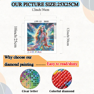 Kit per Pittura Diamante 5D per Adulti, Kit <span class=keywords><strong>Arte</strong></span> Diamante, Dipingi con i Numeri, Pittura Fai-da-Te con Diamanti, <span class=keywords><strong>Arte</strong></span> per Decorazione Murale Domestica, Regalo - Product Image 2
