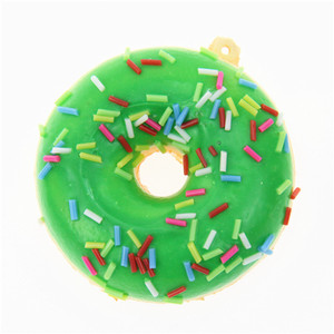Jouets à presser anti-stress en PU, à rebond lent, en forme de pain et de beignet de 7 cm, avec aimant pour réfrigérateur, à façonner - Product Image 4