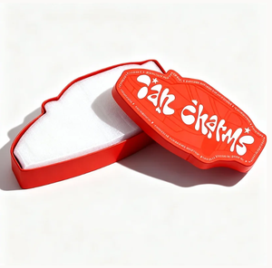 Scatola di Imballaggio in Carta Creativa <span class=keywords><strong>Jan</strong></span> Charms - Confezione Rossa Vivace con Stampa Personalizzata e Fodera in Spugna per Piccoli Regali - Product Image 1