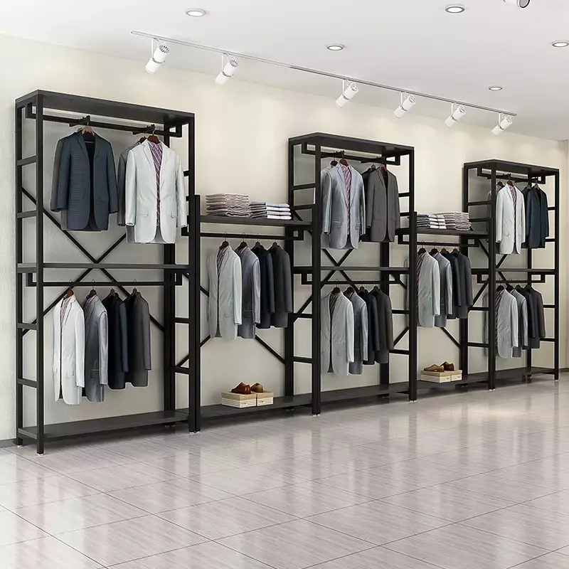 Rak Pajangan Butik Pakaian Pria, Desain Interior Toko Baru Ide Baru