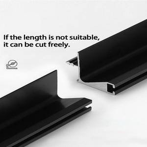 Gagang Kabinet Tersembunyi Profil Alumunium Alloy Bentuk U dengan Ventilasi, Gagang Pintu Kabinet Dapur Bentuk L, Terpasang Modern untuk Laci - Product Image 5