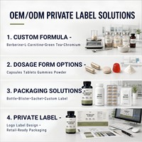 Capsules de soutien métabolique OEM ODM à marque privée |   Formule et emballage personnalisés |   Berbérine 500mg |   Usine certifiée GMP