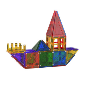 2023 Khối Xếp Hình Giáo Dục Thiết Kế Mới Nhất 100 Khối Xếp Hình 3D Tự Làm Cho Trẻ Em Gạch Từ Tính Chạy Bằng Đá Cẩm Thạch - Product Image 3