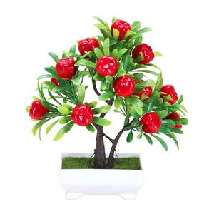 Bonsái <span class=keywords><strong>de</strong></span> árbol naranja <span class=keywords><strong>de</strong></span> simulación, decoración <span class=keywords><strong>de</strong></span> escritorio en maceta <span class=keywords><strong>de</strong></span> fresa <span class=keywords><strong>de</strong></span> plástico, Árbol frutal en maceta Artificial decorativo - Product Image 5