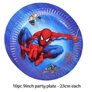 Ensemble de vaisselle de fête <span class=keywords><strong>Spiderman</strong></span> en gros, gobelets en papier, assiettes, bannière pour fête d'anniversaire, ballons, fournitures - Product Image 5