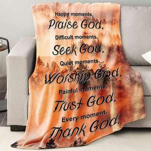 ผ้าห่มข้อพระคัมภีร์ที่มีความคิดสร้างแรงบันดาลใจและสวดมนต์ผ้าห่มนุ่มอบอุ่นสำหรับผู้หญิงผู้ชาย - Product Image 4