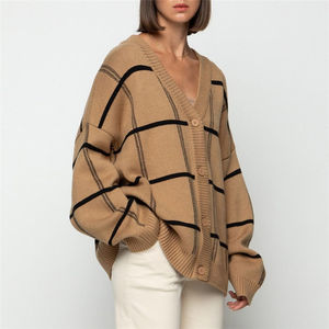 <strong>Cardigan</strong> <strong>Women</strong> Sweater Oversize Jumper V Neck Knitted Thick <strong>Warm</strong> Female Sweaters Elegant Long Sleeve Top <strong>Cardigans</strong> - Product Image 1
