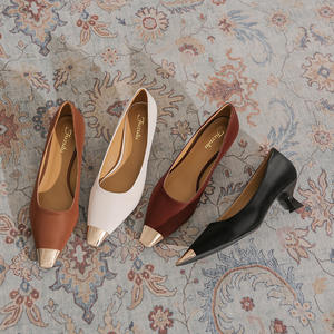 Zapatos de Tacón Grueso para Mujer, Zapatos de Tacón Alto para Fiestas, Bodas, Oficina, Eventos Casuales y Nocturnos, Zapatos de Vestir Cómodos - Product Image 1