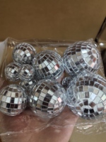 Décorations de gâteau boule disco, ensemble de décoration de gâteau sur le thème des boules de Noël disco avec des boules miroir, fournitures pour fête d'anniversaire