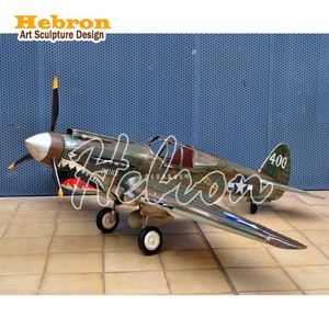 Décoration de bar vintage en métal, grande taille, en forme d'avion suspendu au plafond, thème Seconde <span class=keywords><strong>Guerre</strong></span> mondiale - Product Image 5