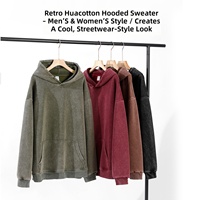 Vente en gros de sweats à capuche rétro vintage pour hommes, streetwear, coupe oversize, épaules tombantes, pull uni, logo personnalisé, unisexe, molleton lourd