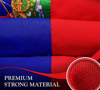 Luxe Premium Broderie 3x5 Drapeau Haïtien Heavy Duty 210D Nylon Plus Longue Durée 3x5 Bannière en Style Premium Fanion