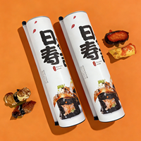 Contenants à sushi jetables biodégradables de qualité alimentaire, imprimés sur mesure, couleur personnalisable, pour la restauration, tubes en papier pour sushi push pop