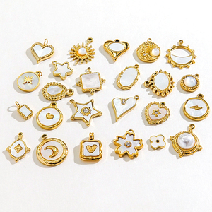 ช่อดอกไม้เปลือกทอง |   จี้ห้อยทำจากสแตนเลสสตีลเคลือบ PVD 18K สำหรับทำเครื่องประดับ DIY กันน้ำ ป้องกันอาการแพ้ และทนทาน - Product Image 3