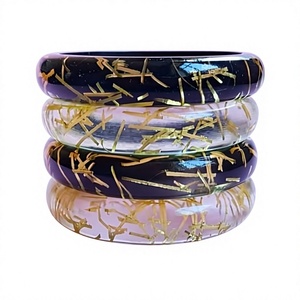 Ensemble de bracelets en résine céramique bleu et blanc de qualité supérieure 2026 – Bijoux de mode unisexe élégants et uniques pour femme, parfaits pour les fêtes - Product Image 3