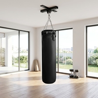 Sac de frappe lourd professionnel en PVC et cuir PU, écologique, pour entraînement de boxe, kickboxing, Muay Thai, usage domestique et en salle de sport