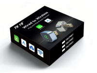 Caja Inalámbrica CarPlay Android Auto de Sincronización sin Esfuerzo, Construcción Robusta, Herramienta de Actualización Automotriz Confiable, Compatible con el Sistema Original con Cable