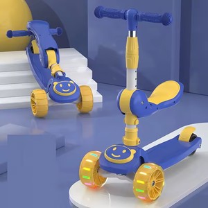 Trottinette pliable à cadre en acier pour enfants, best-seller, deux en <span class=keywords><strong>un</strong></span>, avec siège pour enfants de 3 à 8 ans - Product Image 1