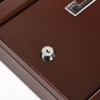 Boîte aux lettres murale antivol de style vintage, noire, avec serrure à clé, en aluminium, grande capacité, pour livraison de courrier et colis en extérieur