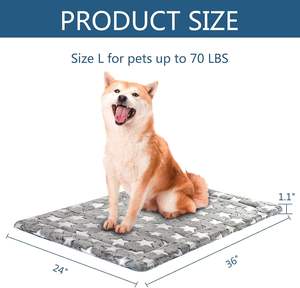 Cama para Perros con Diseño de Caja, Reversible (Frío y Cálido), Lavable a Máquina, para Perros Pequeños a Extra Grandes, Gris Marino con Diseño de Estrellas - Product Image 6