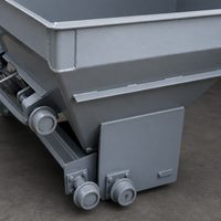 Godet de levage à rouleaux avec rouleaux de guidage et cadre inclinable pour système de chargement de bétonnière