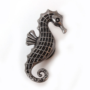 Nuevos herrajes para muebles de aleación de Zinc, gabinete decorativo, tirador de caballito de mar, puerta de cajón de plata dorada antigua, pomo de manija de caballito de mar - Product Image 3