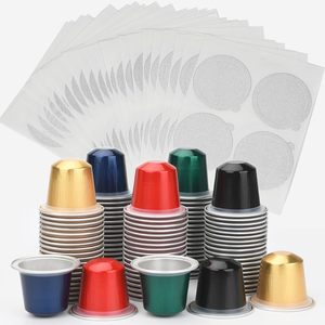 Capsules de café en aluminium de qualité alimentaire en gros, capsules vides personnalisables avec autocollant couleur sur mesure - Product Image 1