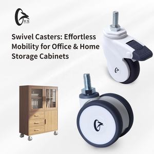 2 Zoll 2,5 Zoll 3 Zoll Einzel-/Doppelrollen-Lagerregal Rollender Aufbewahrungsschrank mit Rollen für Mobile Aufbewahrungsschränke - Product Image 2