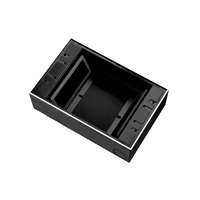 Boîtier de sol encastré en acier inoxydable noir mat ZDR-200AB avec 4 prises électriques US UK UN EU, USB-C et CAT6